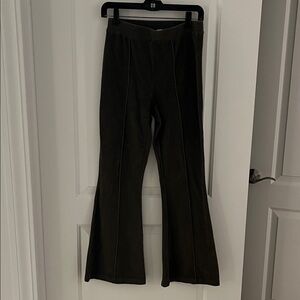 Aerie Dark Brown Flared Pants